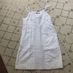 JCrew white cotton and eyelet sundress